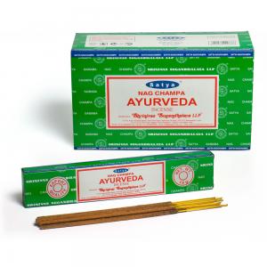 Image of 12 Packs of Ayurveda Incense Sticks by Satya