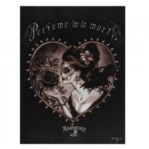 Image of 19x25cm Perfume de la Mort Canvas Plaque by Alchemy