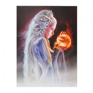 Image of 19x25cm The Winterborn Witch Canvas Plaque by Alchemy