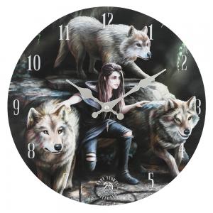 Image of Power Of Three Wall Clock By Anne Stokes