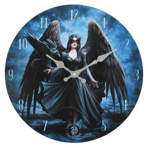 Image of Raven Wall Clock by Anne Stokes