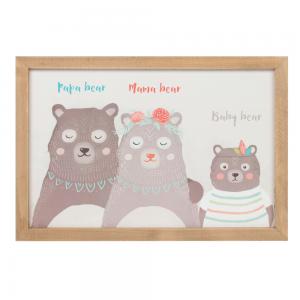 Image of Boho Bear Family Framed Art