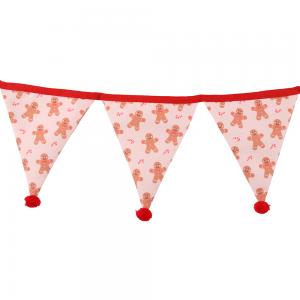 Image of Gingerbread Print Fabric Bunting