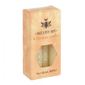 Image of Pack of 6 Cream Beeswax Spell Candles