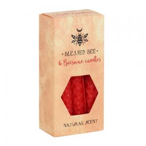 Image of Pack of 6 Red Beeswax Spell Candles