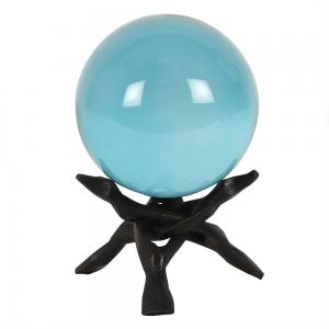 Image of Medium Black Wooden Crystal Ball Holder 
