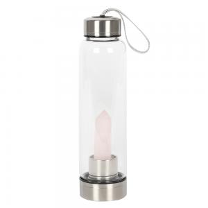 Image of Rose Quartz Purifying Glass Water Bottle