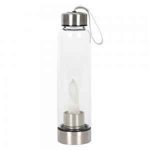 Image of Clear Quartz Energising Glass Water Bottle