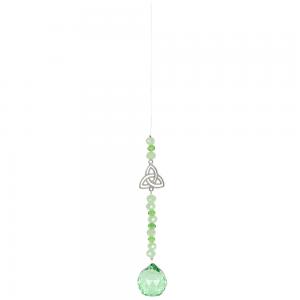 Image of Green Hanging Triquetra Crystal