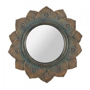 Image of Bronze Lotus Flower Chakra Wall Mirror