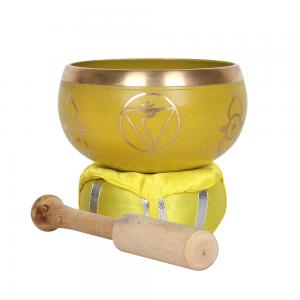 Image of Yellow Solar Plexus Chakra Brass Singing Bowl