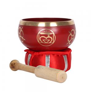 Image of Red Root Chakra Brass Singing Bowl