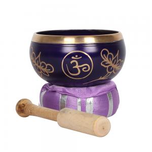 Image of Dark Purple Crown Chakra Brass Singing Bowl