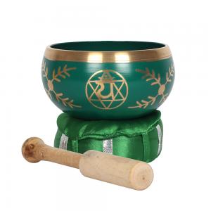 Image of Green Heart Chakra Brass Singing Bowl