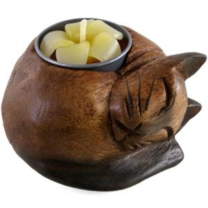 Image of Curled Cat Tealight Holder