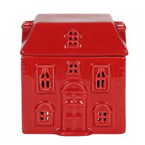 Image of Red Ceramic House Oil Burner