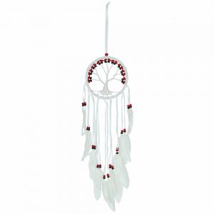 Image of White Tree of Life Dreamcatcher with Beads