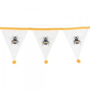 Image of White Single Bee Fabric Bunting