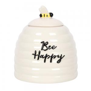Image of Bee Happy Ceramic Storage Jar