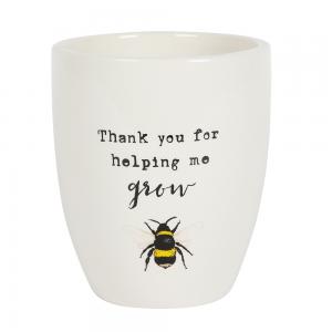 Image of Thank You For Helping Me Grow Ceramic Plant Pot