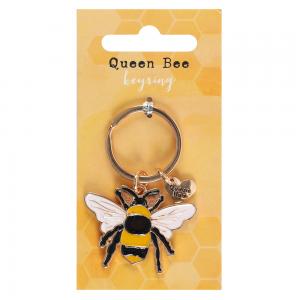 Image of Queen Bee Enamel Keyring