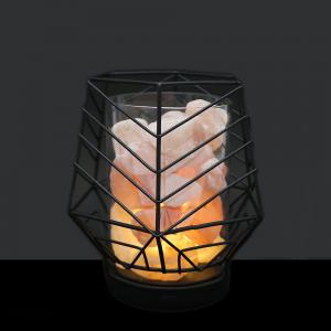 Image of Black Wired LED Salt Lamp