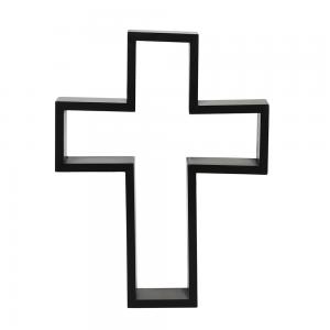 Image of Black Crucifix Shelving Display