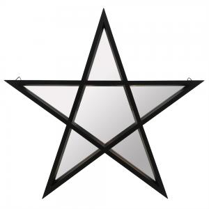 Image of Black Framed Pentagram Mirror