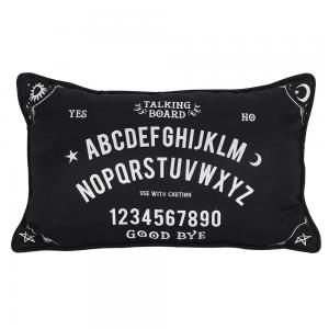 Image of Small Rectangular Black and White Talking Board Cushion