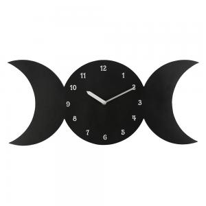 Image of Black Triple Moon MDF Clock
