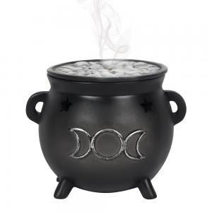 Image of Triple Moon Cauldron Incense Cone Holder