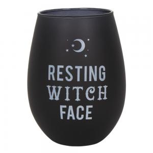 Image of Resting Witch Face Stemless Wine Glass