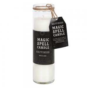 Image of White Sage 'Happiness' Spell Tube Candle