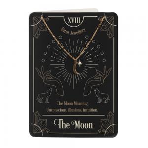 Image of The Moon Tarot Necklace on Greeting Card