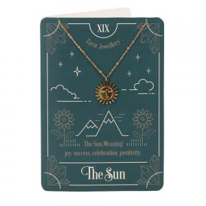 Image of The Sun Tarot Necklace on Greeting Card