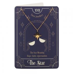 Image of The Star Tarot Necklace on Greeting Card