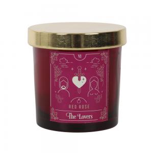 Image of The Lovers Red Rose Tarot Candle