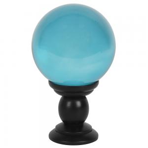 Image of Large Teal Crystal Ball on Stand