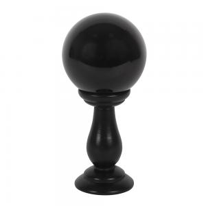 Image of Small Black Crystal Ball on Stand