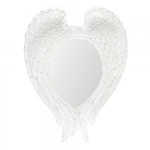 Image of 55cm White Glitter Angel Wing Mirror