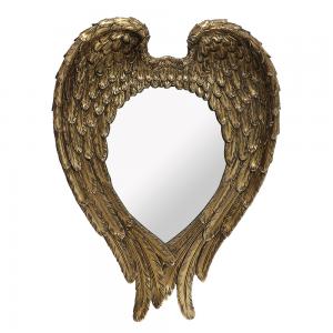 Image of 55cm Antique Gold Angel Wing Mirror