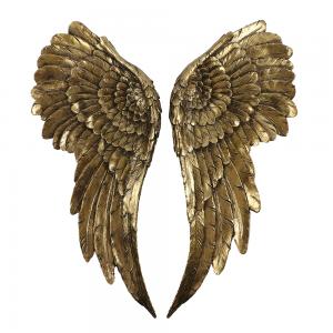 Image of Large Antique Gold Angel Wings