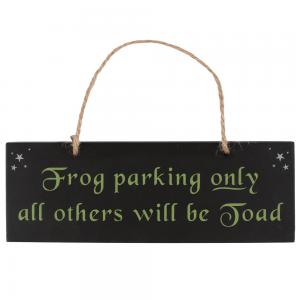 Image of Frog Parking Hanging Sign