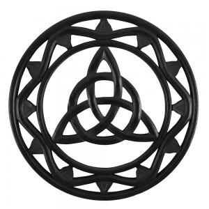 Image of Black Wooden Triquetra Wall Art