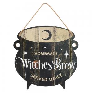 Image of Witches Brew Cauldron MDF Hanging Sign