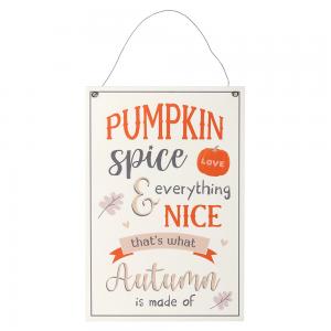 Image of 30cm Pumpkin Spice Hanging Sign