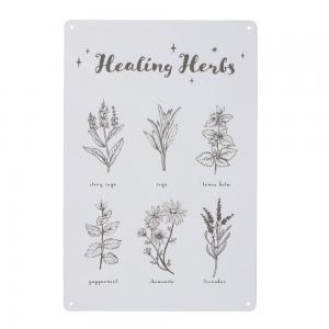 Image of Healing Herbs Metal Sign