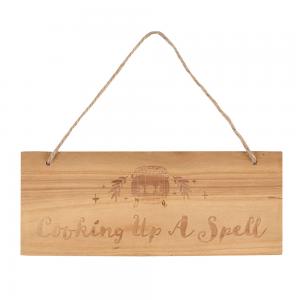 Image of Cooking Up A Spell Engraved Hanging Sign