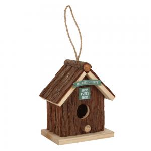 Image of Wood Bark Bird House