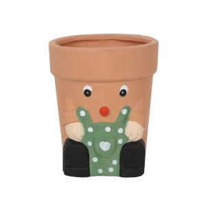 Image of Green Pot Man Terracotta Plant Pot